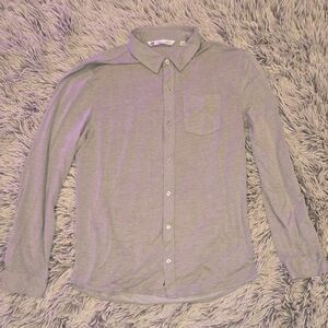 Travis Mathew Light Gray Long Sleeve Dress Shirt